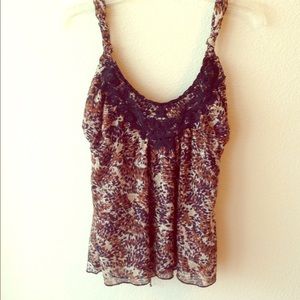 Heart Soul Leopard animal print top SZ Med…